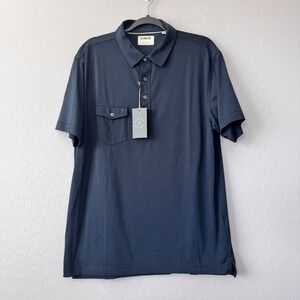 NWT Linksoul LS101 Men's Navy Blue Short Sleeve Cotton Polo Shirt Size L